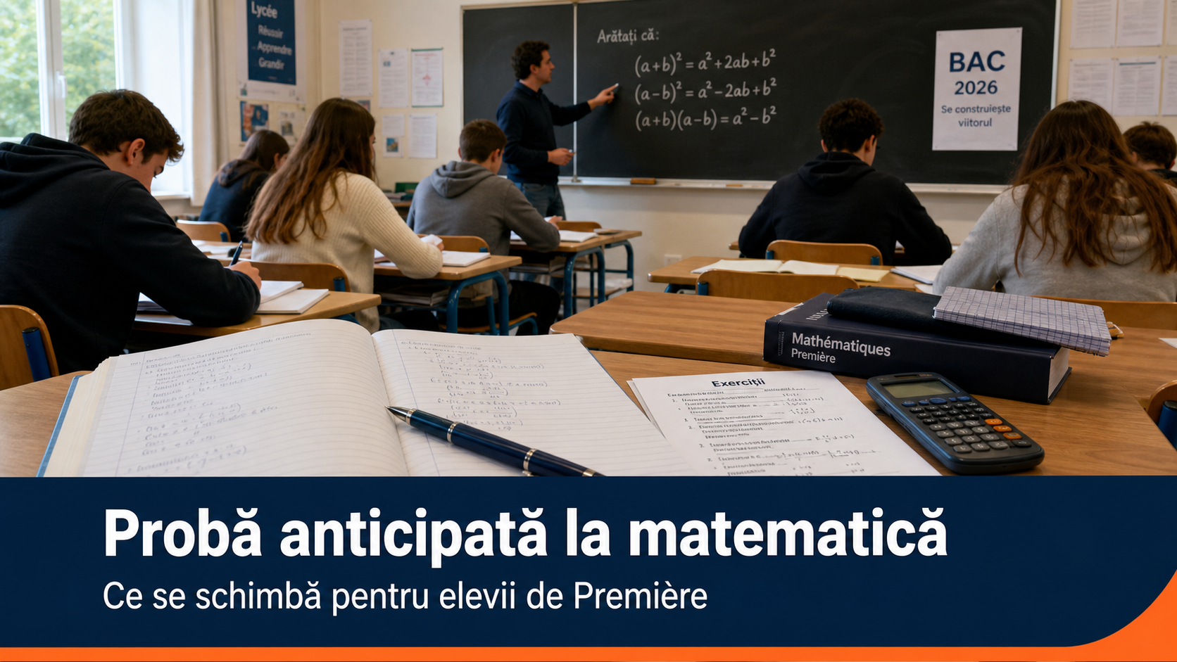 Franța: ce s-a schimbat la prima probă anticipată de matematică de la Bac pentru elevii din Première