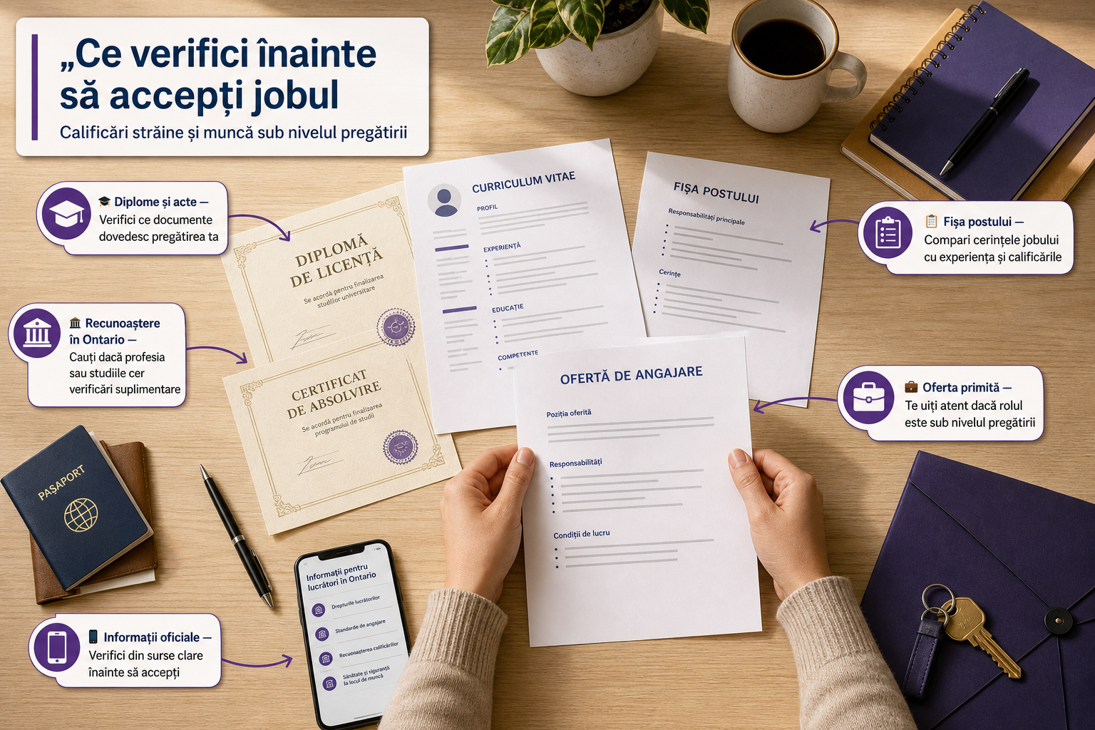 Recunoașterea calificărilor străine în Ontario: ce trebuie verificat înainte să accepți un job sub nivelul pregătirii