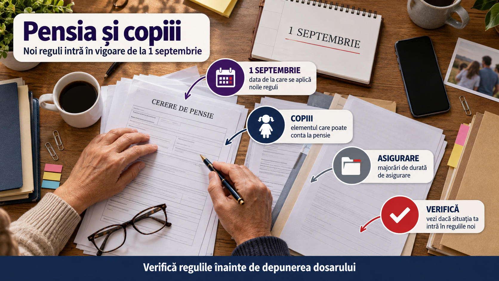 Pensia și copiii în Franța: noi reguli se aplică de la 1 septembrie 2026 pentru anumite majorări