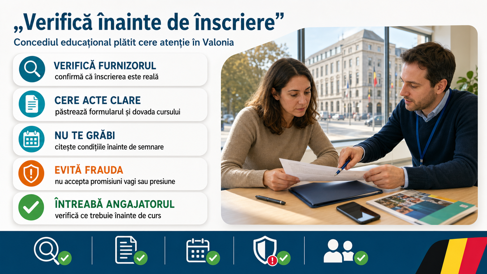 Fraudă cu concediul educațional plătit în Valonia: ce trebuie să verifice angajații înainte de înscrierea la curs