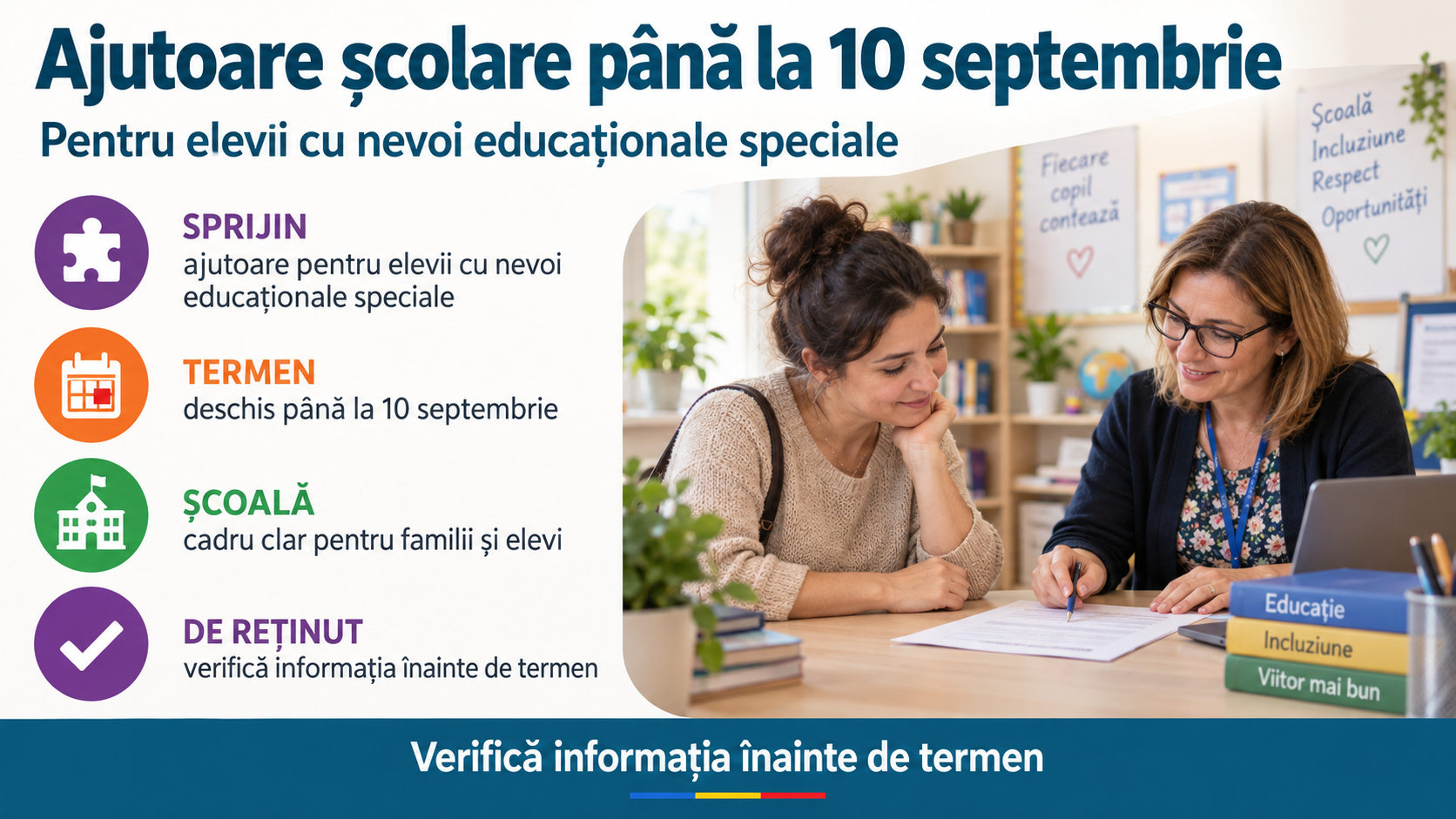 Spania: ajutoarele pentru elevii cu nevoi educaționale speciale au avut termen până la 10 septembrie