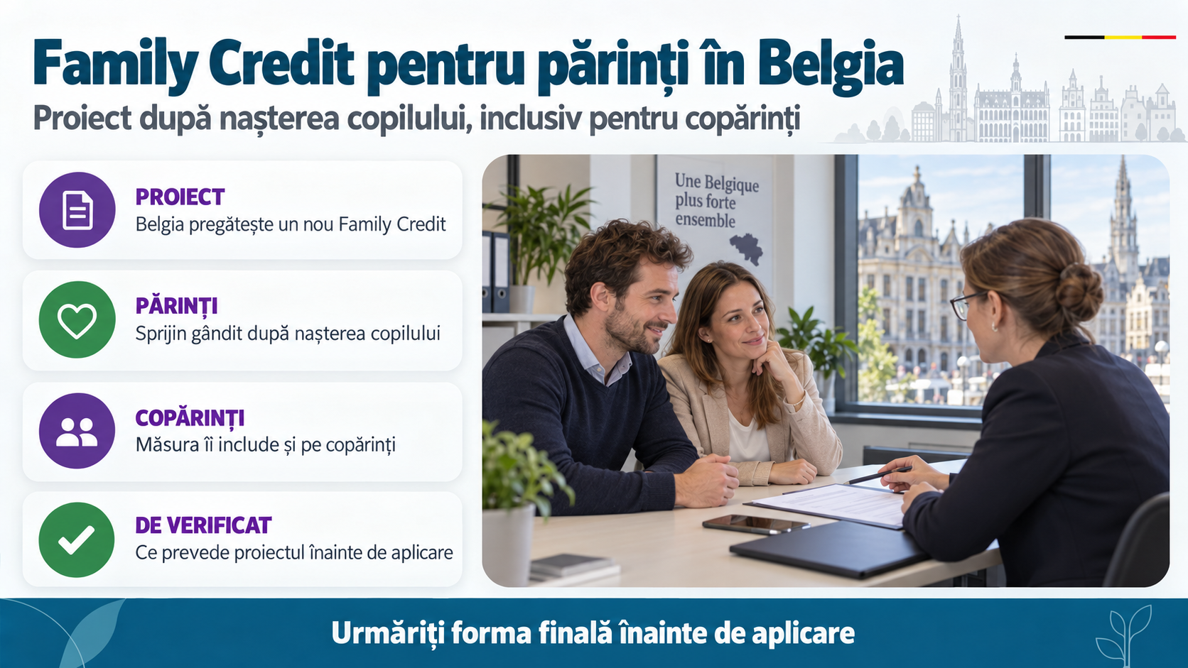 Belgia pregătește un „Family Credit” după nașterea copilului: ce ar urma să se schimbe pentru părinți și copărinți
