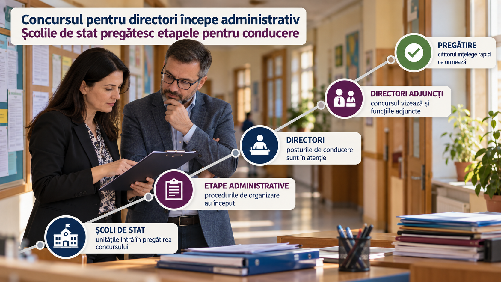 Școlile de stat intră în linie dreaptă pentru concursul de directori și directori adjuncți