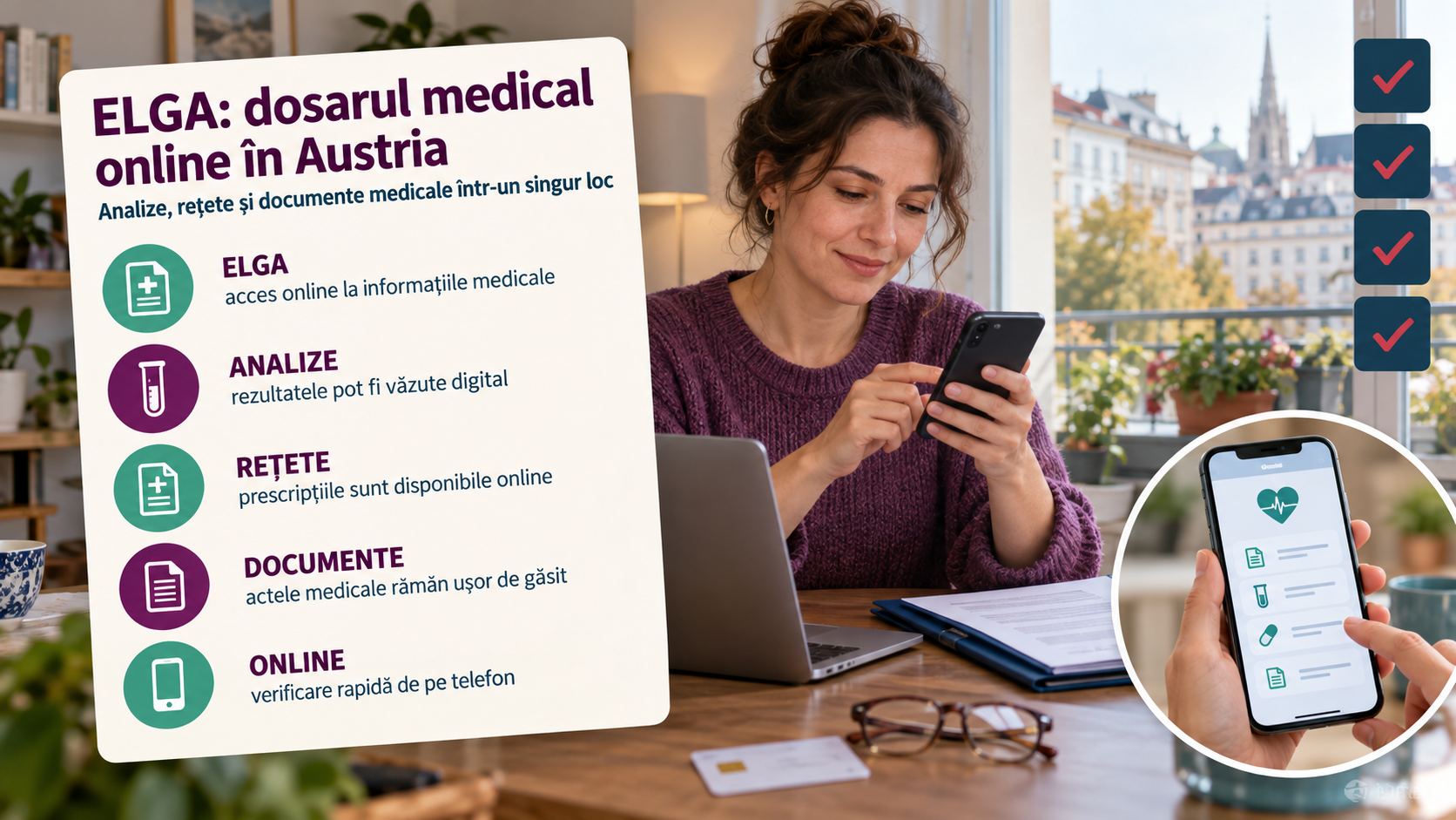 ELGA în Austria: cum își pot vedea românii analizele, rețetele și documentele medicale online