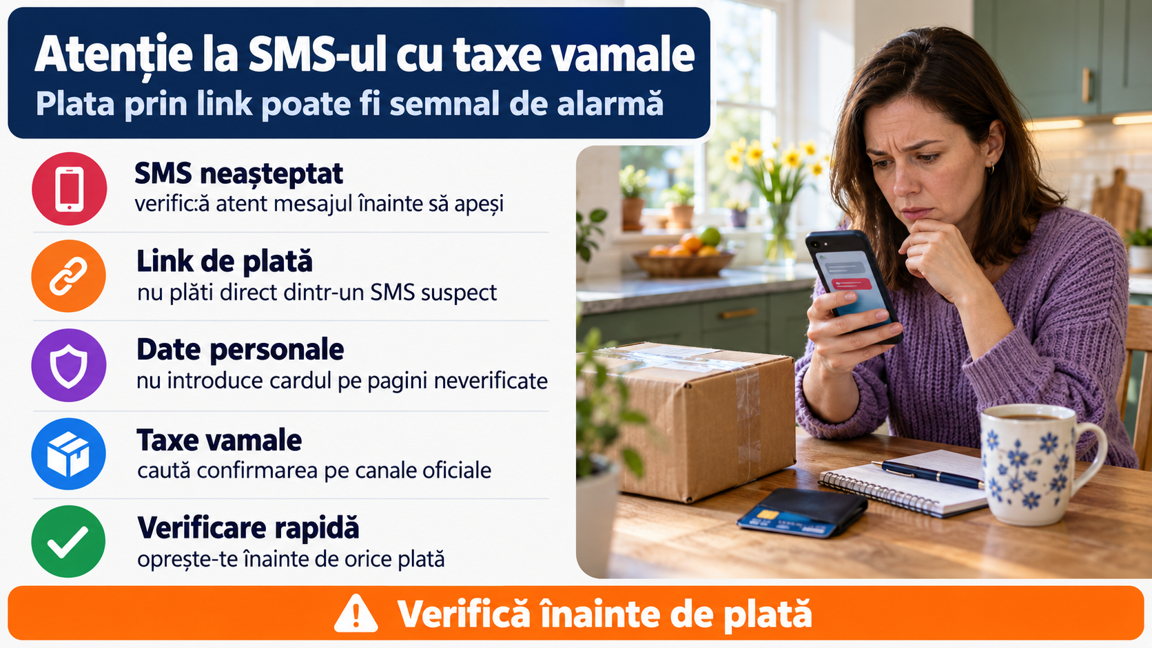 Mesaje false cu taxe vamale An Post: de ce linkul din SMS este semnal de alarmă