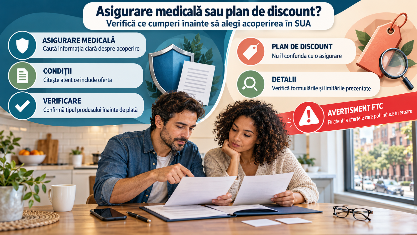 Asigurare medicală sau plan de discount? Avertismentul FTC pentru românii din SUA