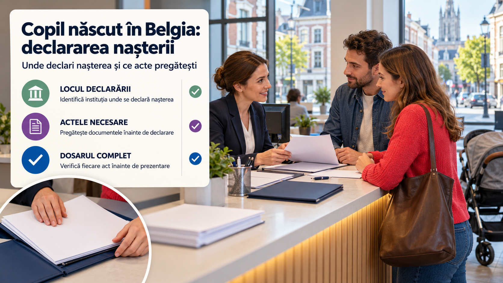 Copil născut în Belgia: unde declari nașterea și ce acte pregătești