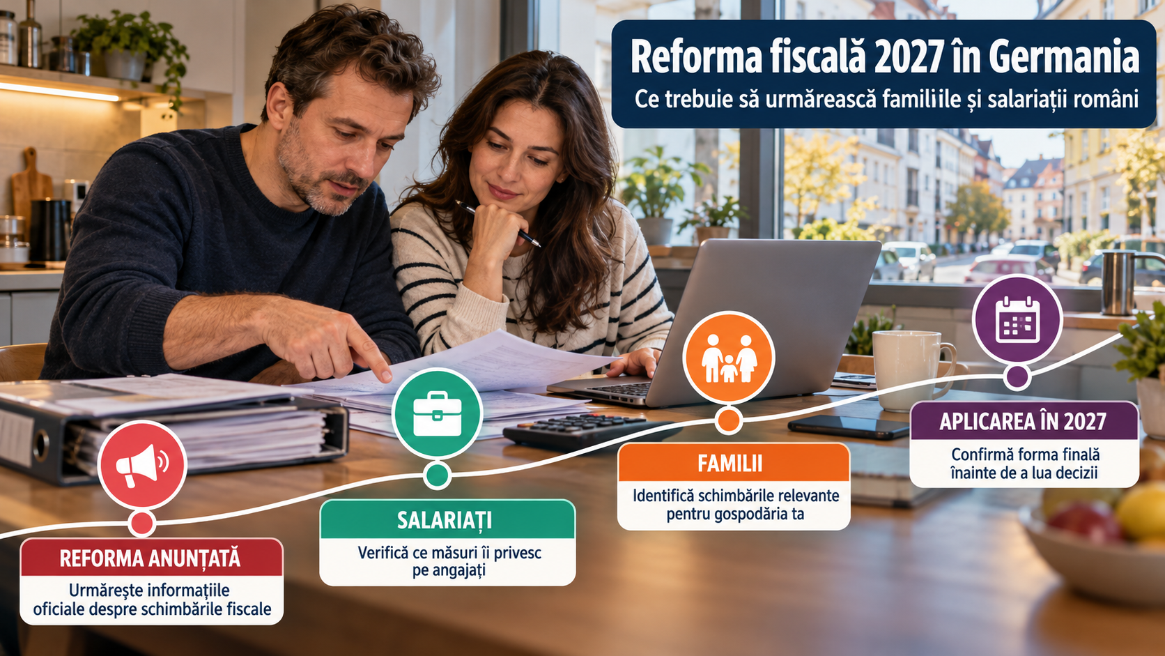 Reforma fiscală 2027 în Germania: ce trebuie să urmărească familiile și salariații