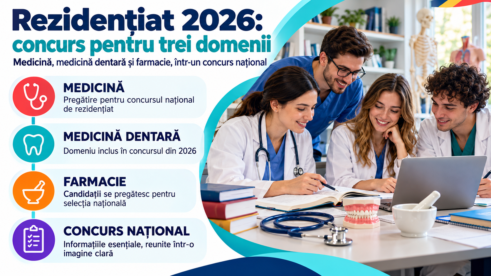 Rezidențiat 2026: înscrierile încep pe 7 octombrie pentru medicină, medicină dentară și farmacie